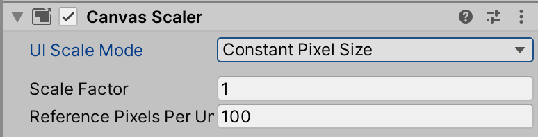 Constant Pixel Size